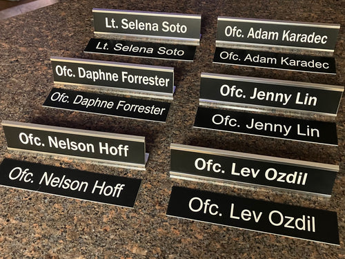 High Potential Desk Plates
