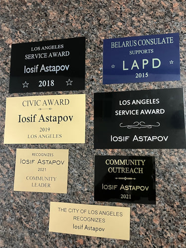 Countdown S1 Plaque Plates Iosif Astapov / LAPD / Belarus