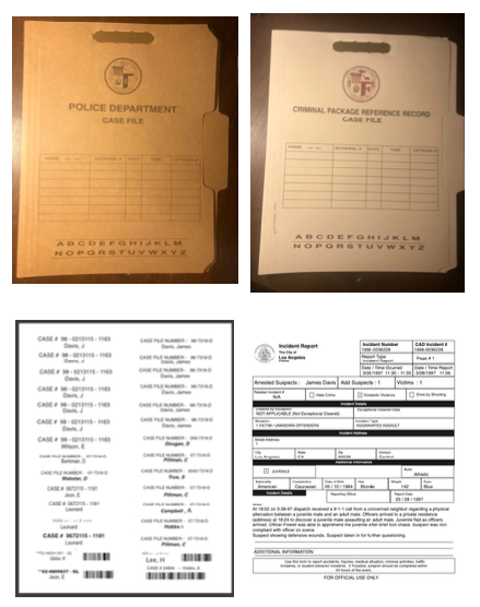 Crime 101 Folders, Labels and Incident Report
