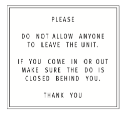 10" X 10" BROWN OVER WHITE ENGRAVED SIGN