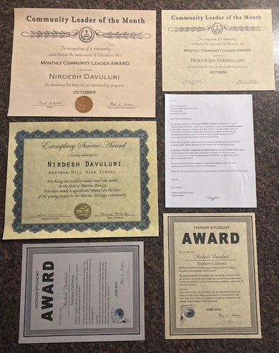 NHIE Certificates and Trophy Plates