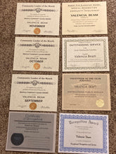Load image into Gallery viewer, CERTIFICATES and NAME PLATE