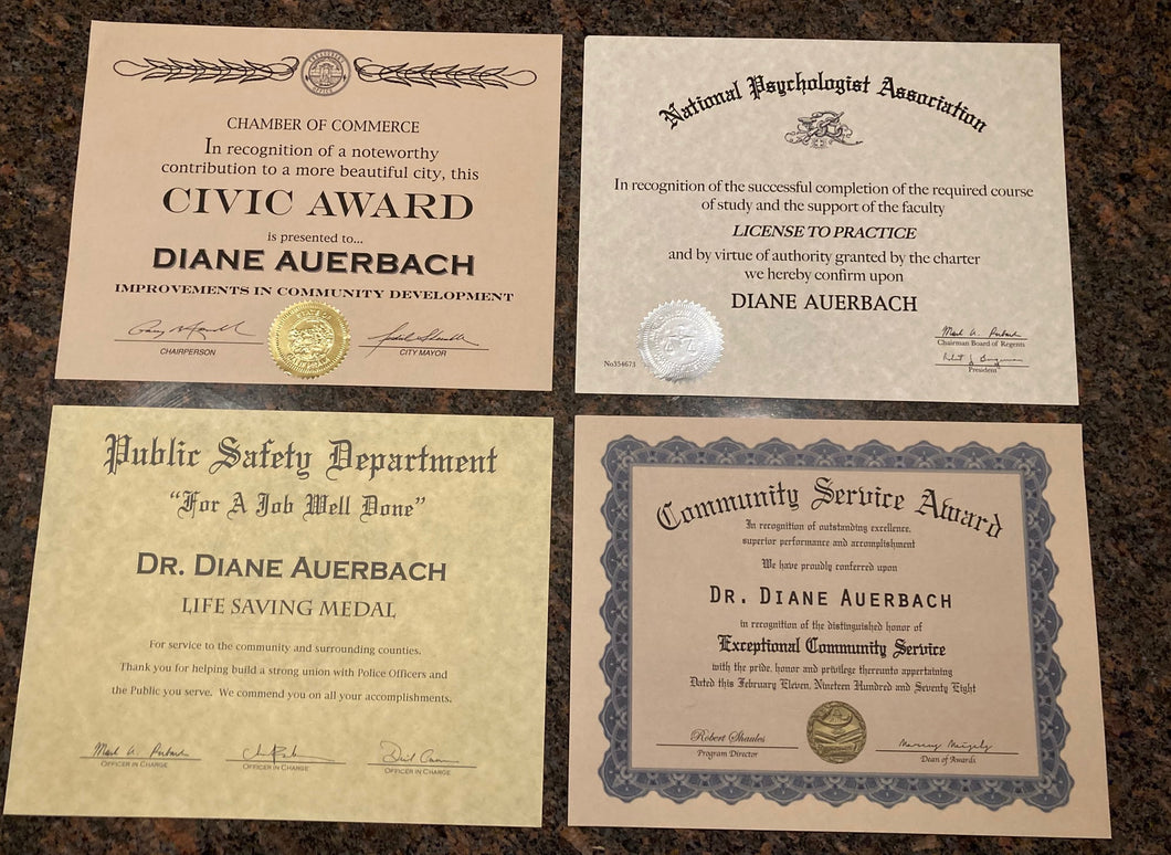 CSI S2 Certificates & Trophy Plates