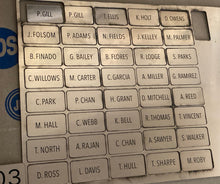 Load image into Gallery viewer, CSI Vegas S2 Locker Room Name Plates &amp; Spacers