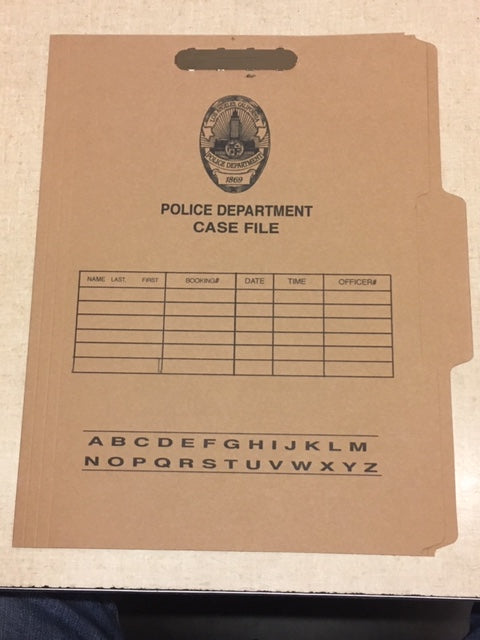 Custom Case File Folder - Client Logo Police Department