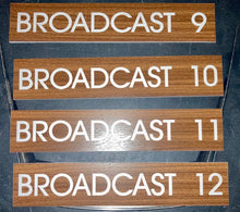 Load image into Gallery viewer, New Model 4) &quot;BROADCAST&quot; Name plates