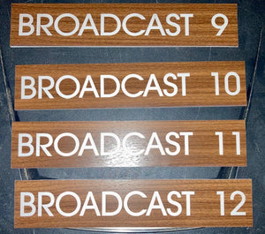 New Model 4) "BROADCAST" Name plates