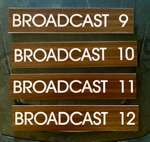 Load image into Gallery viewer, New Model 4) &quot;BROADCAST&quot; Name plates