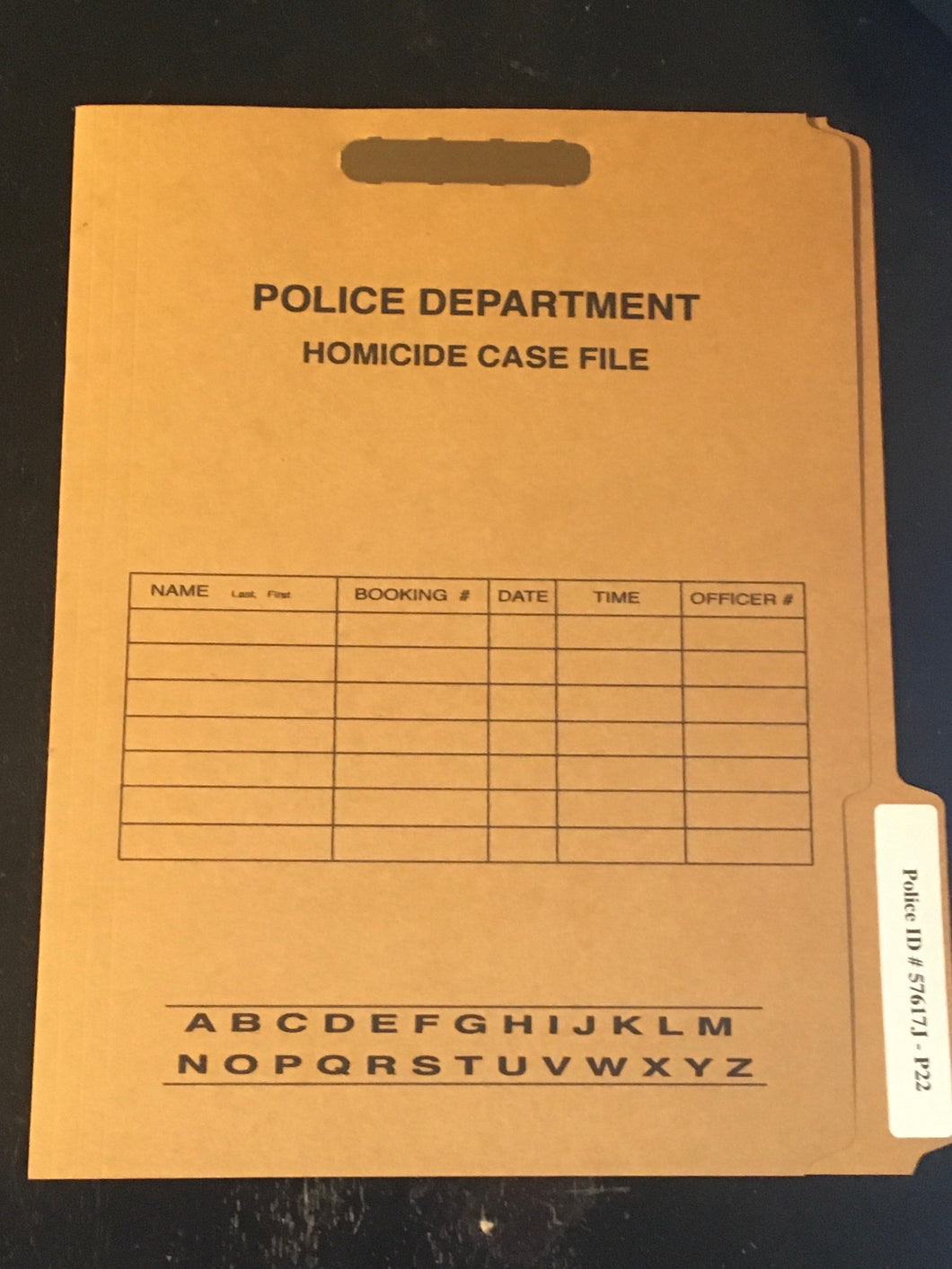 20 Custom POLICE DEPARTMENT HOMICIDE CASE FILE FOLDER KRAFT – MyLaserStop