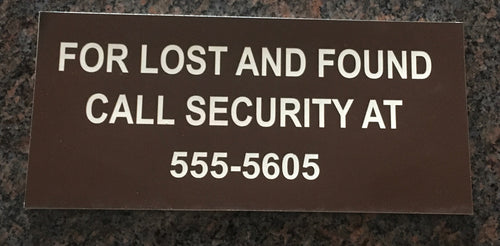 FOR LOST AND FOUND