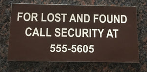 FOR LOST AND FOUND