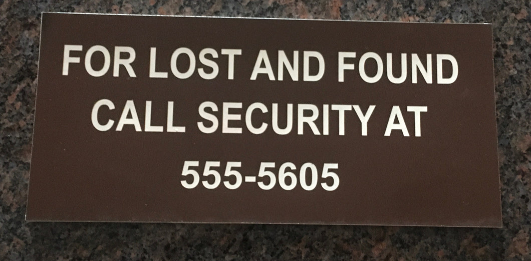 FOR LOST AND FOUND