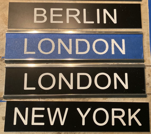 Wall Mount Name Plate Holder and Plates