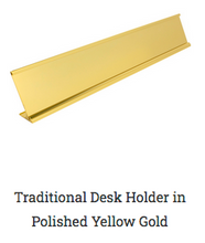 Load image into Gallery viewer, Ribbed Desk Holder Yellow Gold