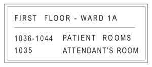 4) 7" x 14" ENGRAVED SIGNS FLOOR DIRECTORY