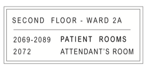 4) 7" x 14" ENGRAVED SIGNS FLOOR DIRECTORY