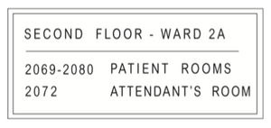 4) 7" x 14" ENGRAVED SIGNS FLOOR DIRECTORY