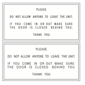 2) 6" X 12" ENGRAVED SIGN BROWN OVER WHITE