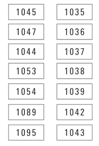 44) 2" X 4" ENGRAVED SIGN DOOR NUMBERS